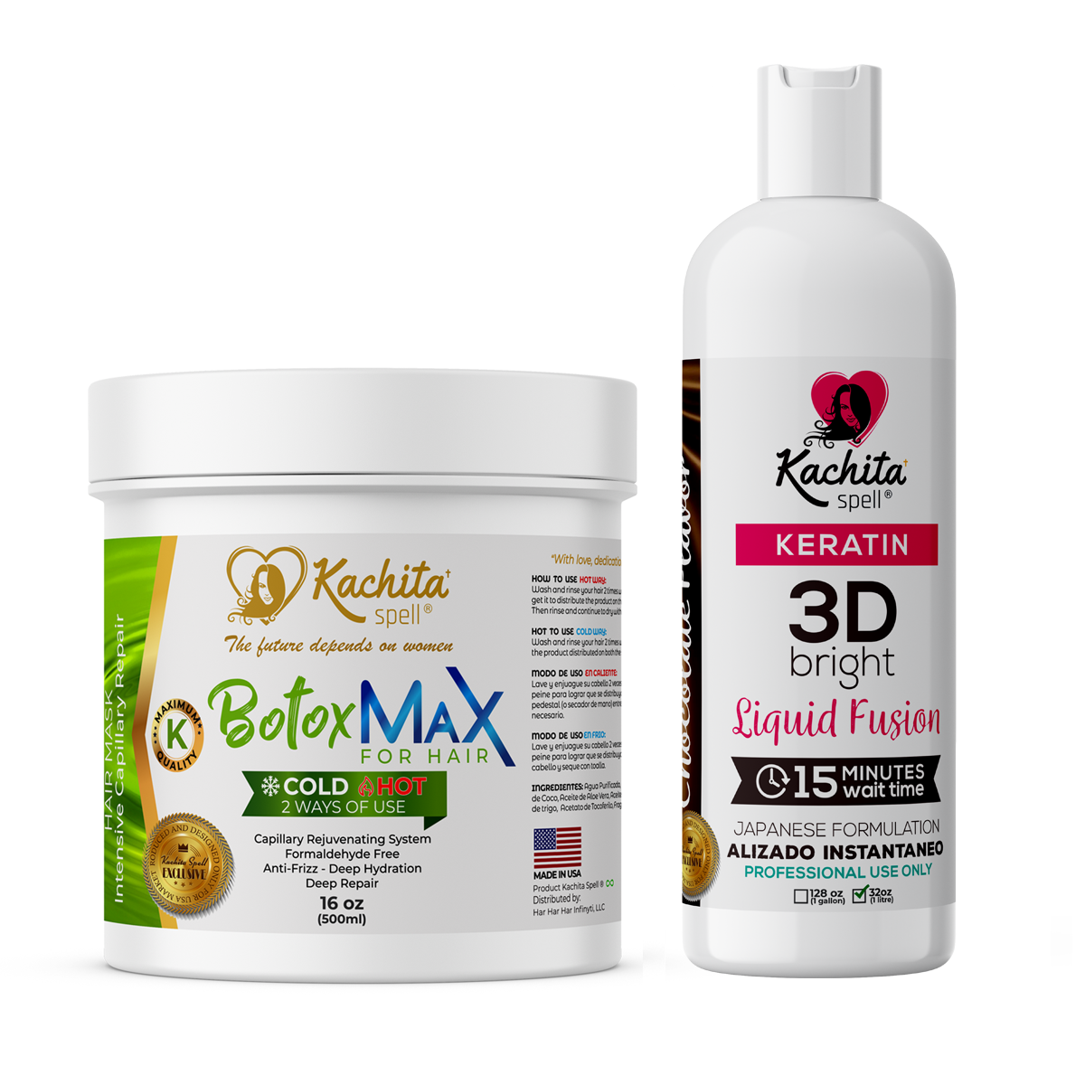 Keratin 3D Bright Liquid Fusion Edition 33oz + BotoxMAX