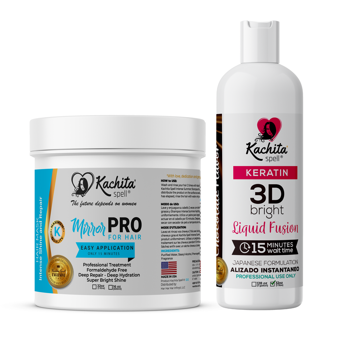 Keratin 3D Bright Liquid Fusion Edition 33oz + Espejo PRO