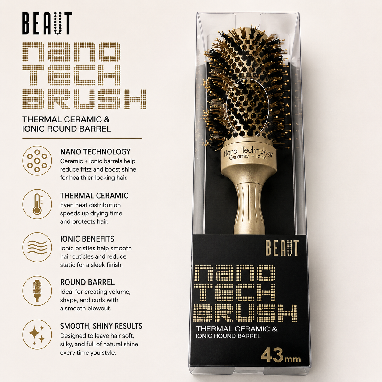 BEAUT Nano Tech Brush 43mm