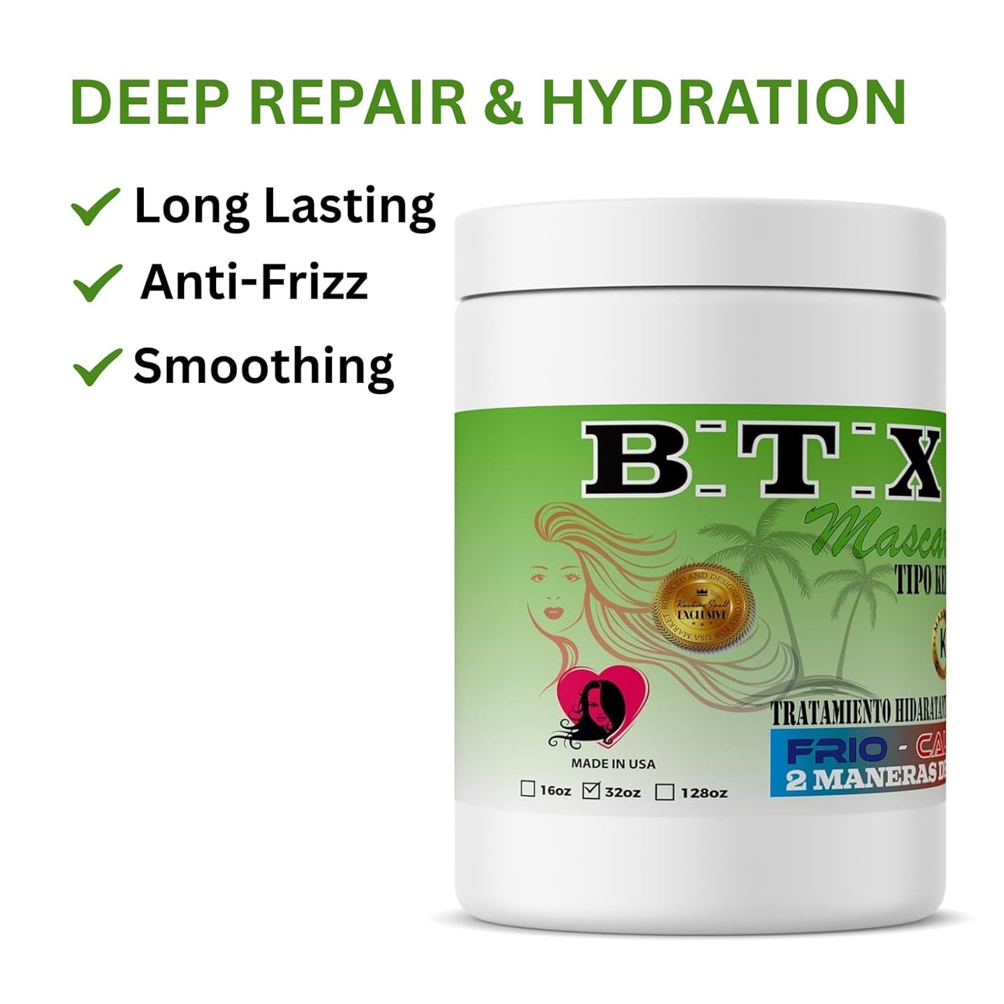 Tratamiento capilar con bótox de 32 oz, sistema de rejuvenecimiento capilar, tratamiento de hidratación extrema sin formaldehído