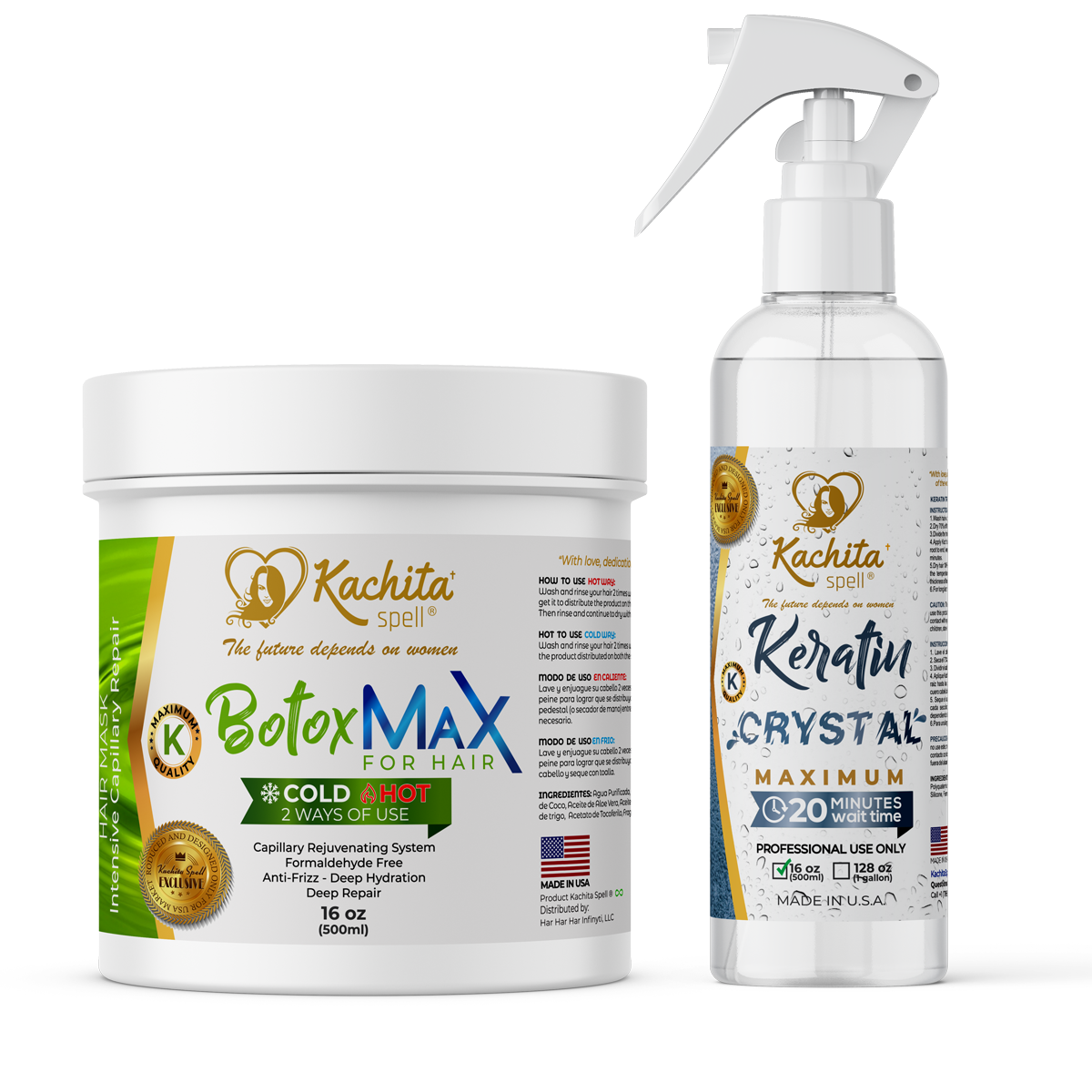 BotoxMAX + Keratin Crystal Maximum 16 oz Kachita Spell