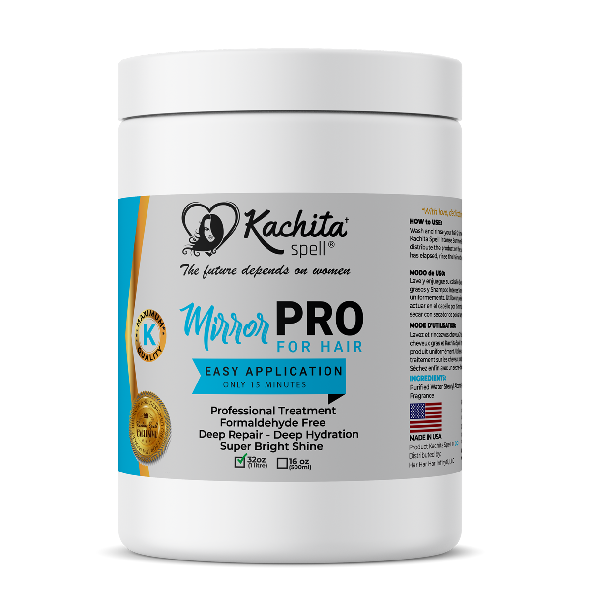 MirrorPRO Mascarilla Kachita Spell Super Gloss and Shine de 32 onzas líquidas