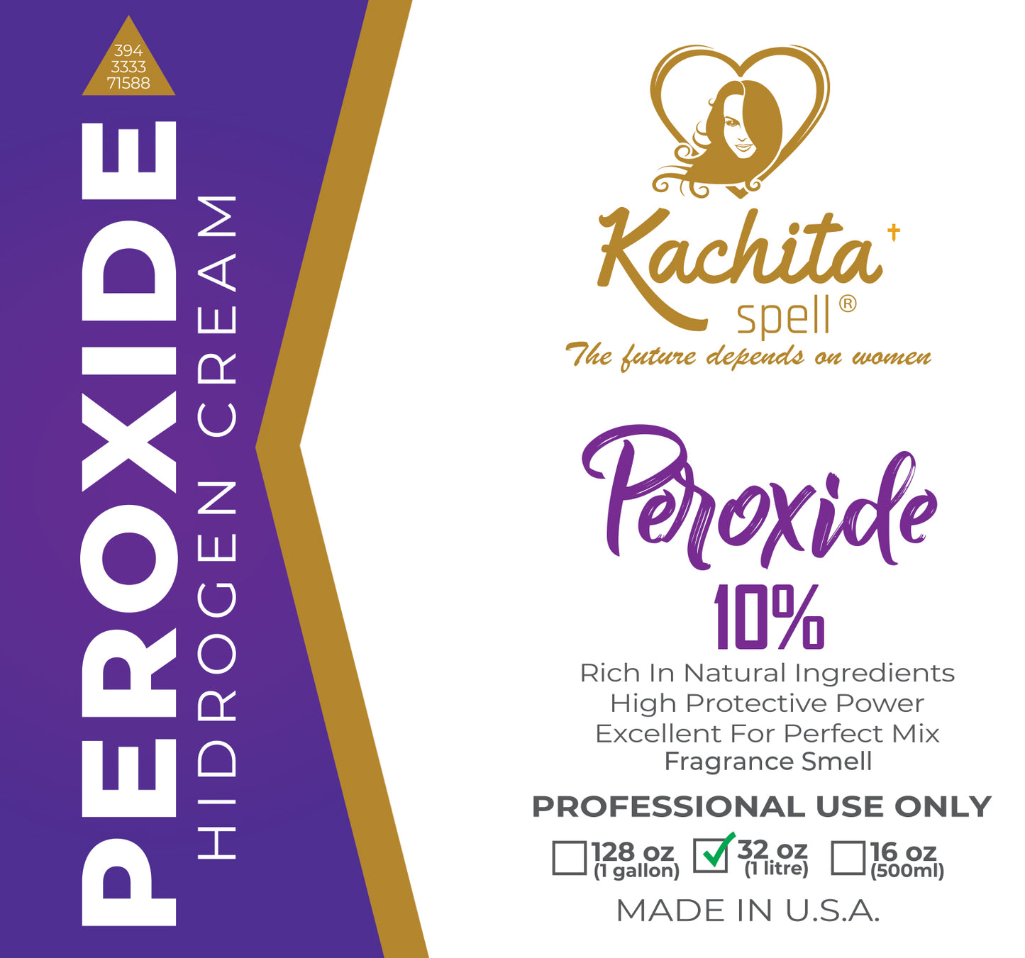 Kachita Spell Peroxide Creme Developer - 1 Pack 10%