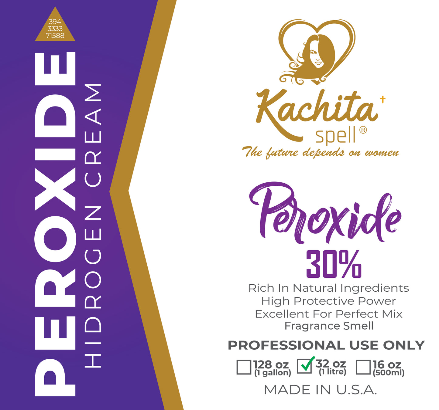 Kachita Spell Peroxide Creme Developer - 1 Pack 30%