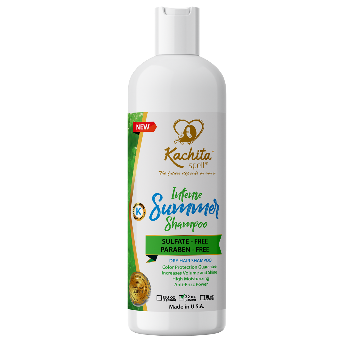 Nuevo Champú Hidratante Verano Intenso Sin Sulfatos ni Parabenos 32 fl oz