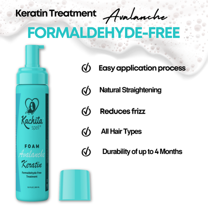 New Keratin Avalanche Mousse Foam Hair Straightening Treatment Formaldehyde Free