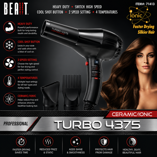 Beaut Turbo 4375 Ceramic Ionic Hair Dryer