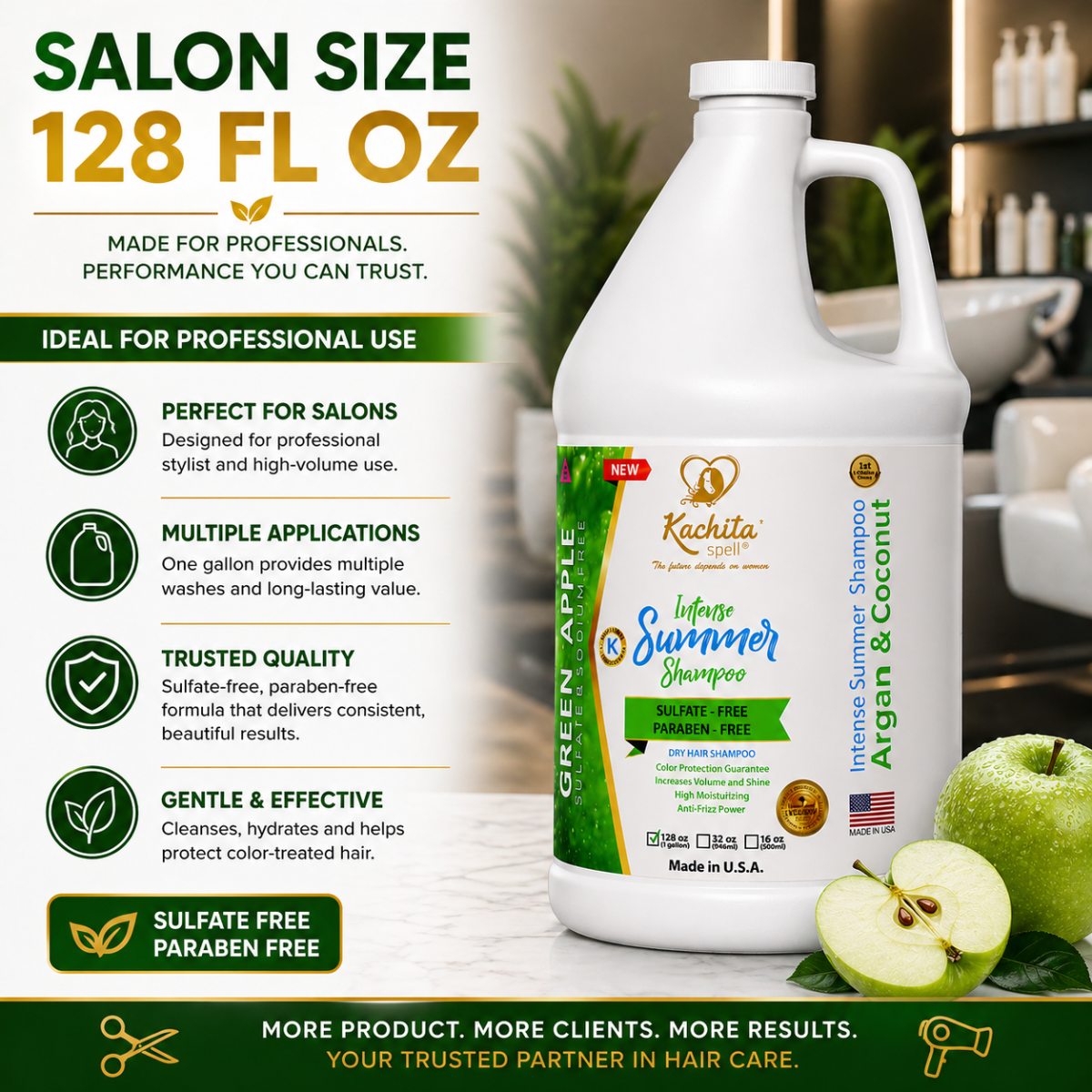 Shampoo Intense Summer Sulfate 128 floz