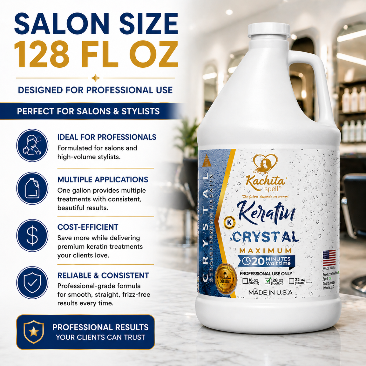 Cristal de queratina líquido Maximum Kachita Spell 128 fl oz