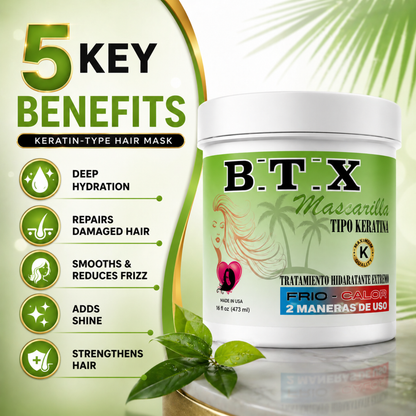 Tratamiento capilar con bótox de 16 oz, sistema de rejuvenecimiento capilar, tratamiento de hidratación extrema sin formaldehído