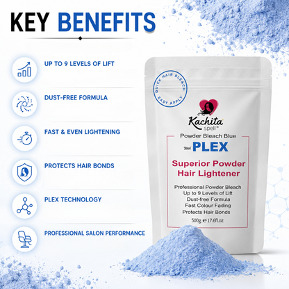 Kachita Spell Powder Lightener Bleach Blue Dust-Free Deco-Max