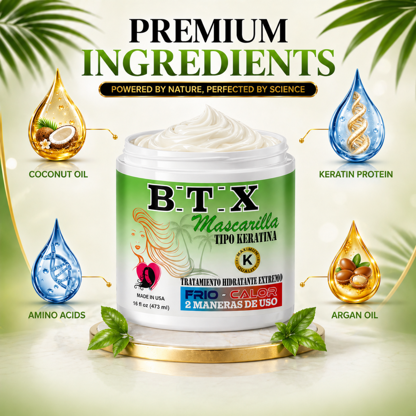 Tratamiento capilar con bótox de 16 oz, sistema de rejuvenecimiento capilar, tratamiento de hidratación extrema sin formaldehído