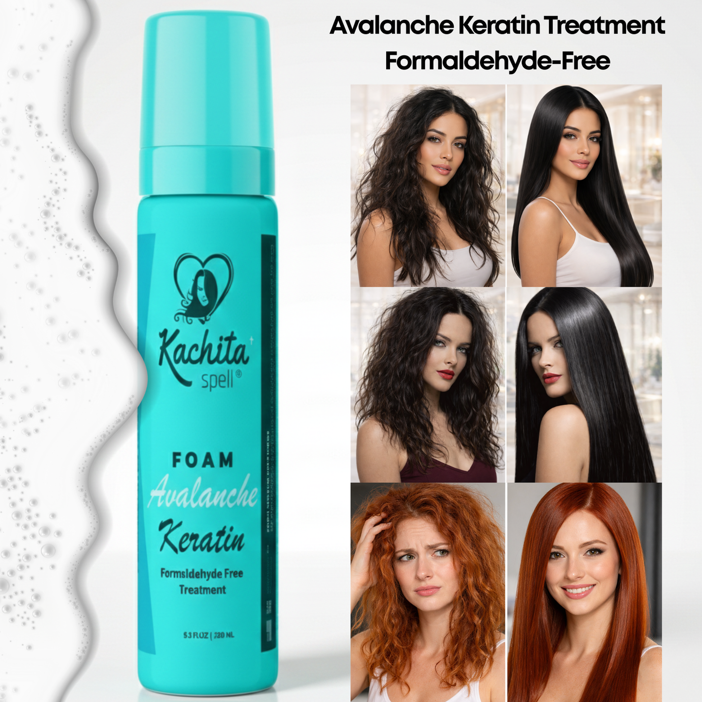 New Keratin Avalanche Mousse Foam Hair Straightening Treatment Formaldehyde Free