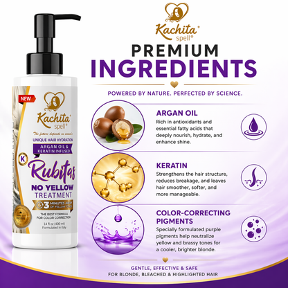 Purple Shampoo Toning Balance No Yellow Rubitas 350ml