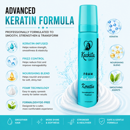New Keratin Avalanche Mousse Foam Hair Straightening Treatment Formaldehyde Free