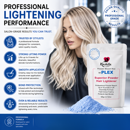 Kachita Spell Powder Lightener Bleach Blue Dust-Free Deco-Max