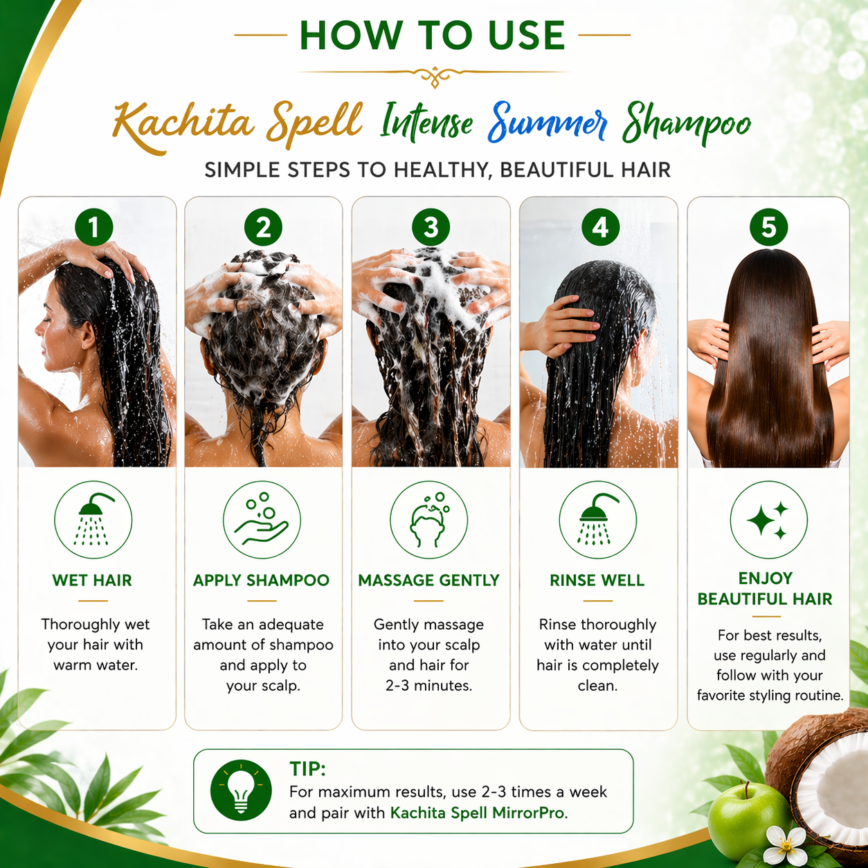 New Moisturizing Shampoo Intense Summer Sulfate and Paraben Free 32 floz