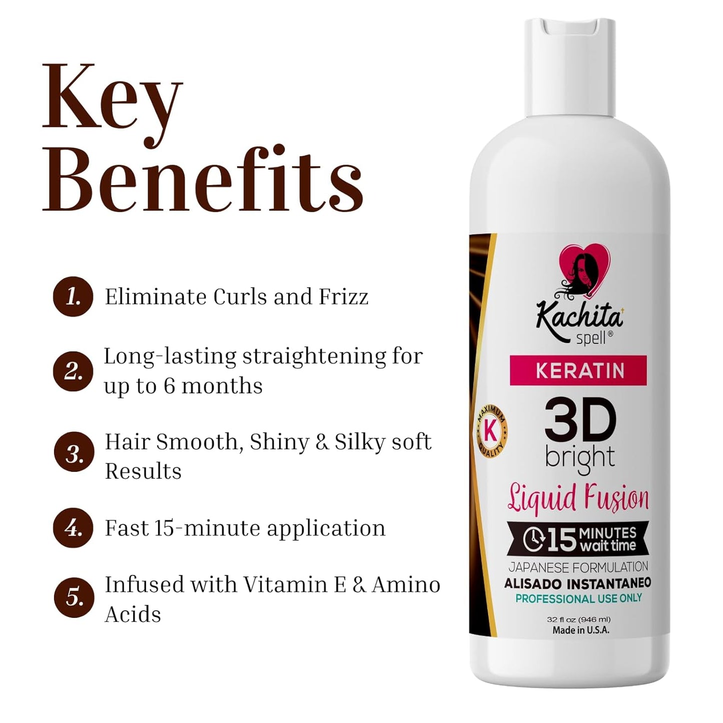 Keratin 3D Bright Liquid Edición Fusión 33,8 oz