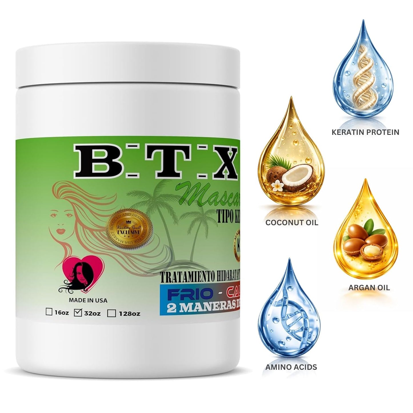 Tratamiento capilar con bótox de 32 oz, sistema de rejuvenecimiento capilar, tratamiento de hidratación extrema sin formaldehído