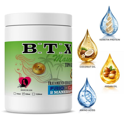 Tratamiento capilar con bótox de 32 oz, sistema de rejuvenecimiento capilar, tratamiento de hidratación extrema sin formaldehído