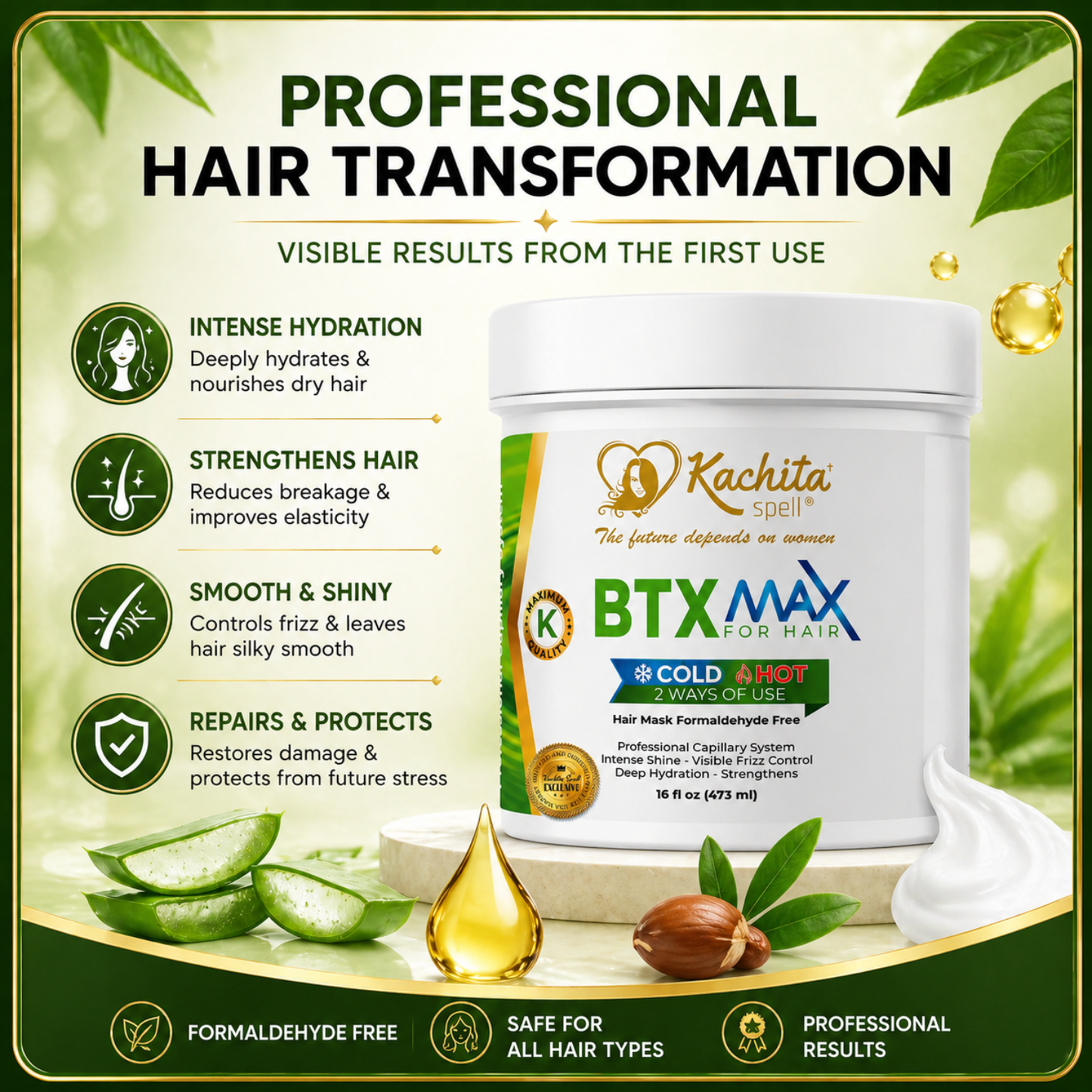 Tratamiento con BotoxMax Sistema de rejuvenecimiento capilar Tratamiento de hidratación extrema sin formaldehído