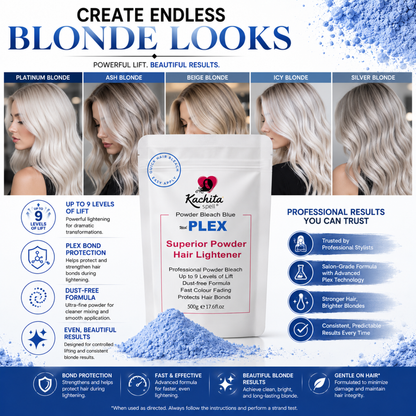 Kachita Spell Powder Lightener Bleach Blue Dust-Free Deco-Max