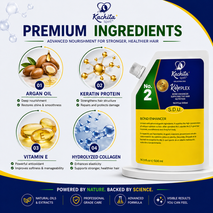 Kachita Spell KarePLEX Bond No2 Bond Enhancer Supplying the Hair Nutrition Enriched with Argan Oil Perfector 500 ml