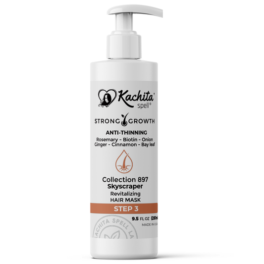 Kachita Spell Growth Hair Mask, Biotin, Onion, Rosemary, Ginger, Cinnamon, Bay Leaf, Volumizing Moisturizing Treatment for Soft Shine Hair, Anti-Thinning Treatment for Men and Women