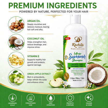 New Moisturizing Shampoo Intense Summer Sulfate and Paraben Free 32 floz