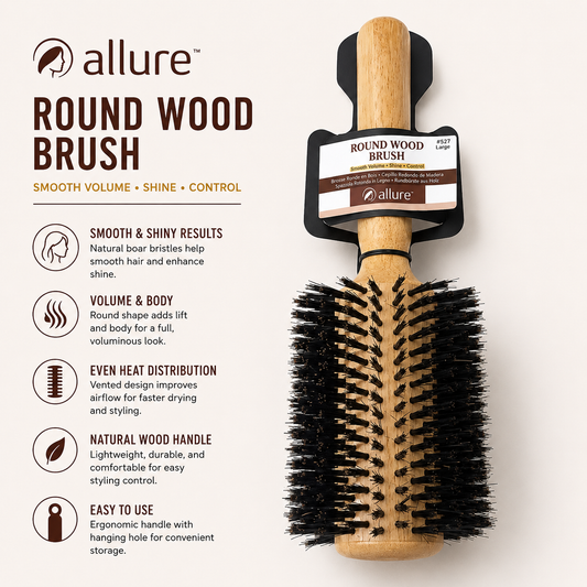 Allure Round Wood Brush