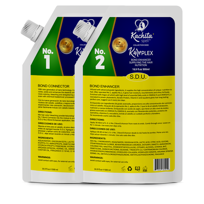 Kachita Spell Kareplex No1 & No2 Intensive Repair for Damaged Hair Full Haircare Restore Cream Mask Kit with Argan Oil & Keratin Protein